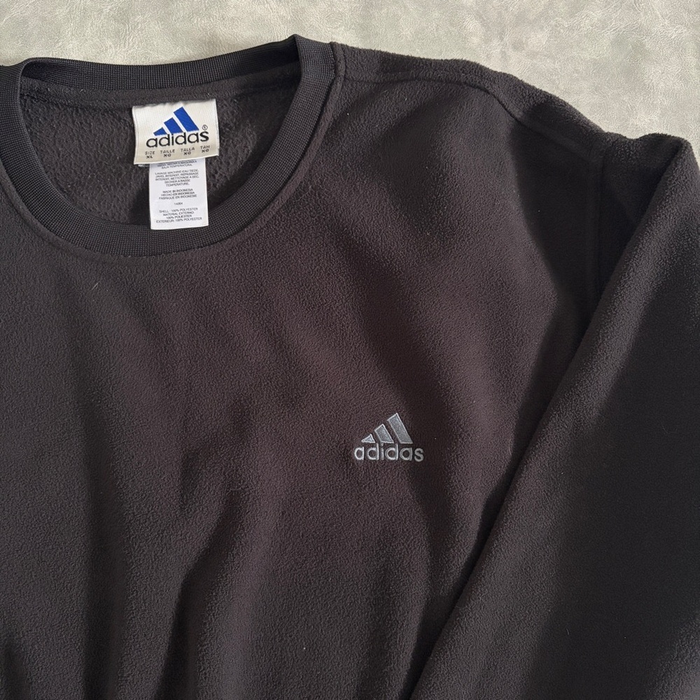 Adidas vintage black fleece crewneck - Picture 2 of 7